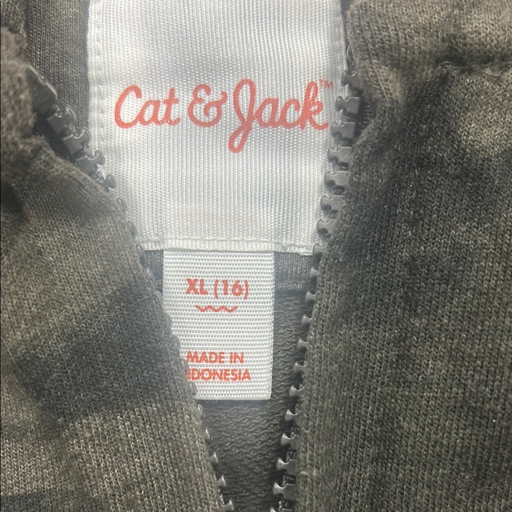 Cat & Jack Charcoal Zip-Up Hoodie Jacket